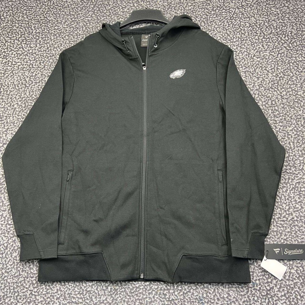 Philadelphia Eagles NFL Hoodie Men Large Black Fanatics Signature Full Zip New L
